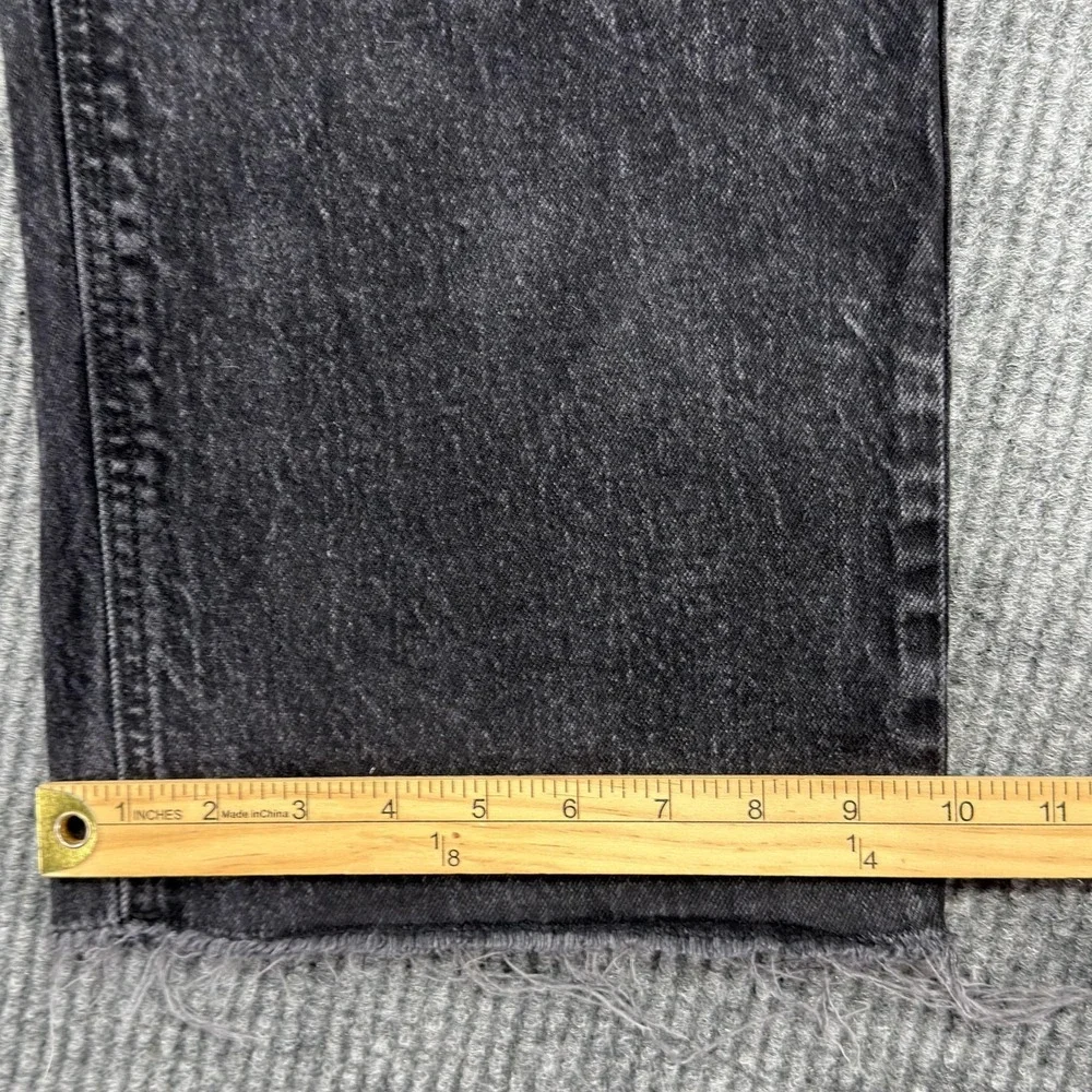 Old Navy Sky Hi Wide-Leg Jeans Womens 16 Charcoal Wash High‎ Rise Raw Hem Denim